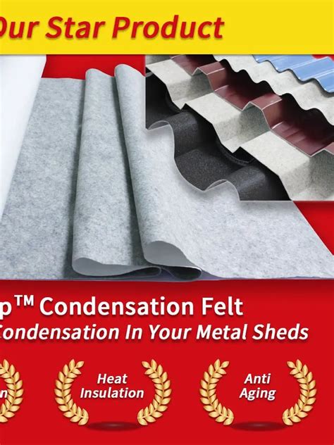 metal roofing sheet with anti-condensation felt|Drip Stop .